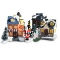 thumbnail image 2 of QualitChoice 10Pcs Xmas Miniature House Decorations Village Figurines Scene Landscape LED Multistyle Snow Houses Home Party Gift, 2 of 6