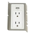 thumbnail image 6 of Recessed Floor Electrical Outlet Kit, 5.11x5.11x3.31in Hidden Floor Socket Cover Box, Concealable Handle, Wiring Holes, Rust-Proof, Fireproof, Gold, 6 of 9