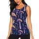 thumbnail image 1 of Fotbe Floral Hippie Mushrooms Blusas Sin Mangas para Mujer – Estilo Casual, Corte Suelto, Slim-Fit, Cuello Redondo Deportivo, Tops de Verano para Gimnasio y Yoga-Medium, 1 of 7