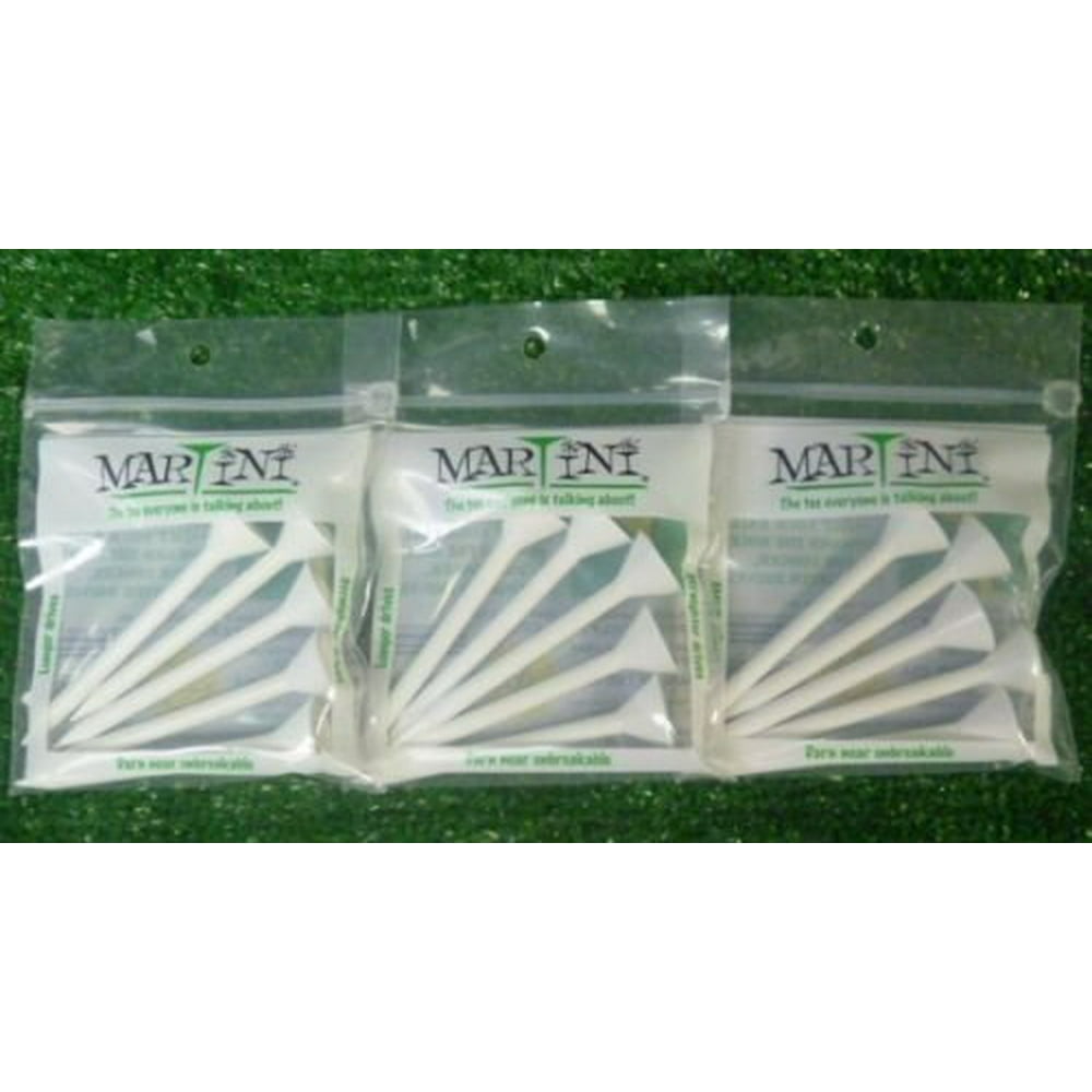 MARTINI 3 1/4" WHITE GOLF TEES 3 PACKS