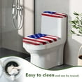 thumbnail image 4 of ZIATUBLE American Flag Toilet Lid Covers Set Oval Toilet Lid and Tank Cover Sets for Bathroom with Elastic Edges 2 Piece Hotel Set with Toilet Lid Cover Decoration for 4th of July, 4 of 7