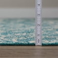 thumbnail image 6 of Addison Rugs Fairfax 2'3" x 7'5" Traditional Fabric Runner Rug in Aqua Blue, 6 of 13