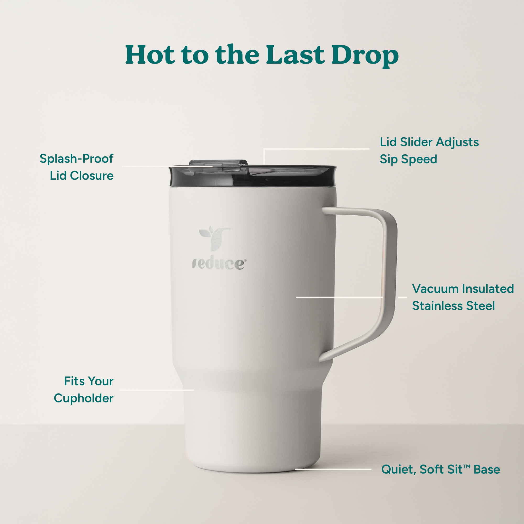 Reduce Hot1 18oz Insulated Tumbler with Adjustable Lid photo 3