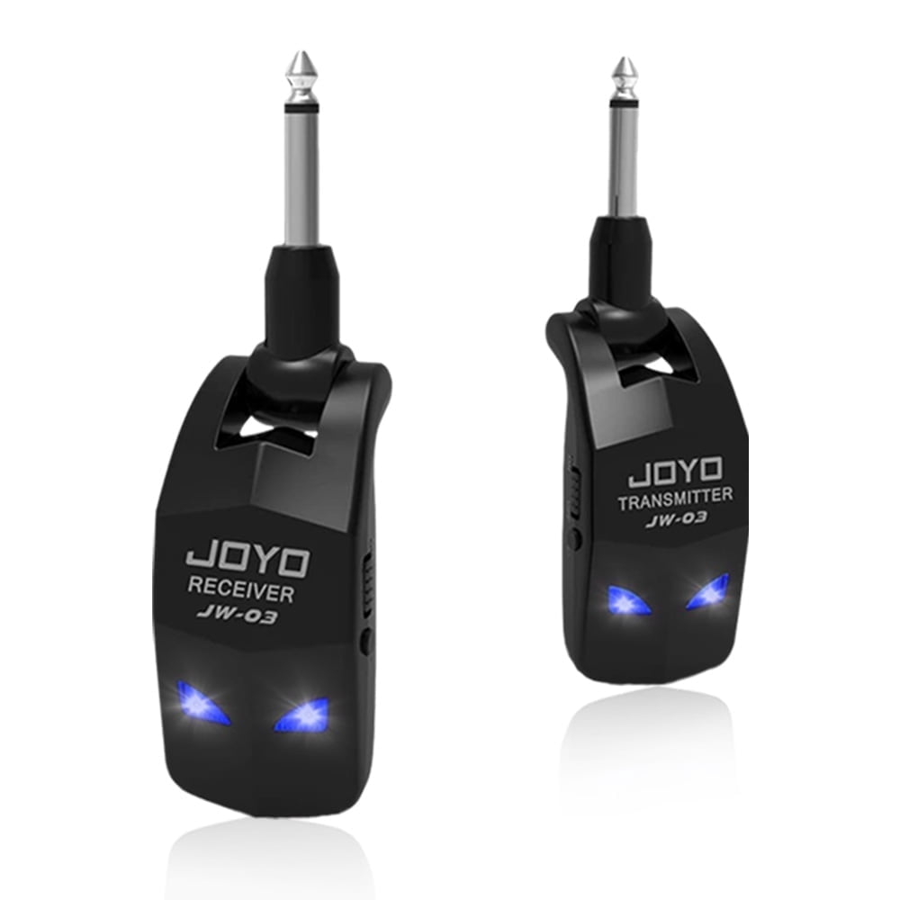 JOYO JW-03 Rugged ABS Wireless Guitar Transmitter Receiver System, 2.4GHz 4 Channels Rechargeable, 220° Rotatable Plug for Live Performance