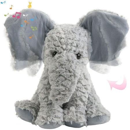 HTCM Peek A Boo Elephant Interactive Plush Musical Singing Elephish Toy