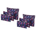 thumbnail image 1 of Unique Bargains 3 Sizes Reusable Washable Polyester Snack Bag Sandwich Bag, Leaf Pattern Black 2 Set/6Pcs, 1 of 7