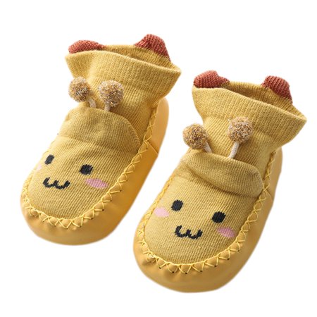 

NLAGER Floor Sock 1 Pair Baby Sock Shoes Cartoon Expression Anti-skid Breathable Toddlers Floor Socks for Indoor