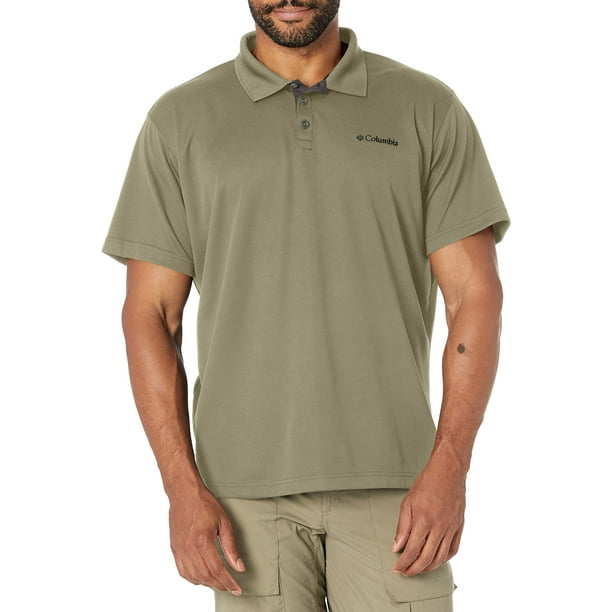 Polo Columbia Utilizer para hombre con protección solar, color verde