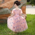 thumbnail image 3 of Flower Girls Dress Tulle Pink Sequin Butterfly Flutter Sleeve Party 10 Years, 3 of 7