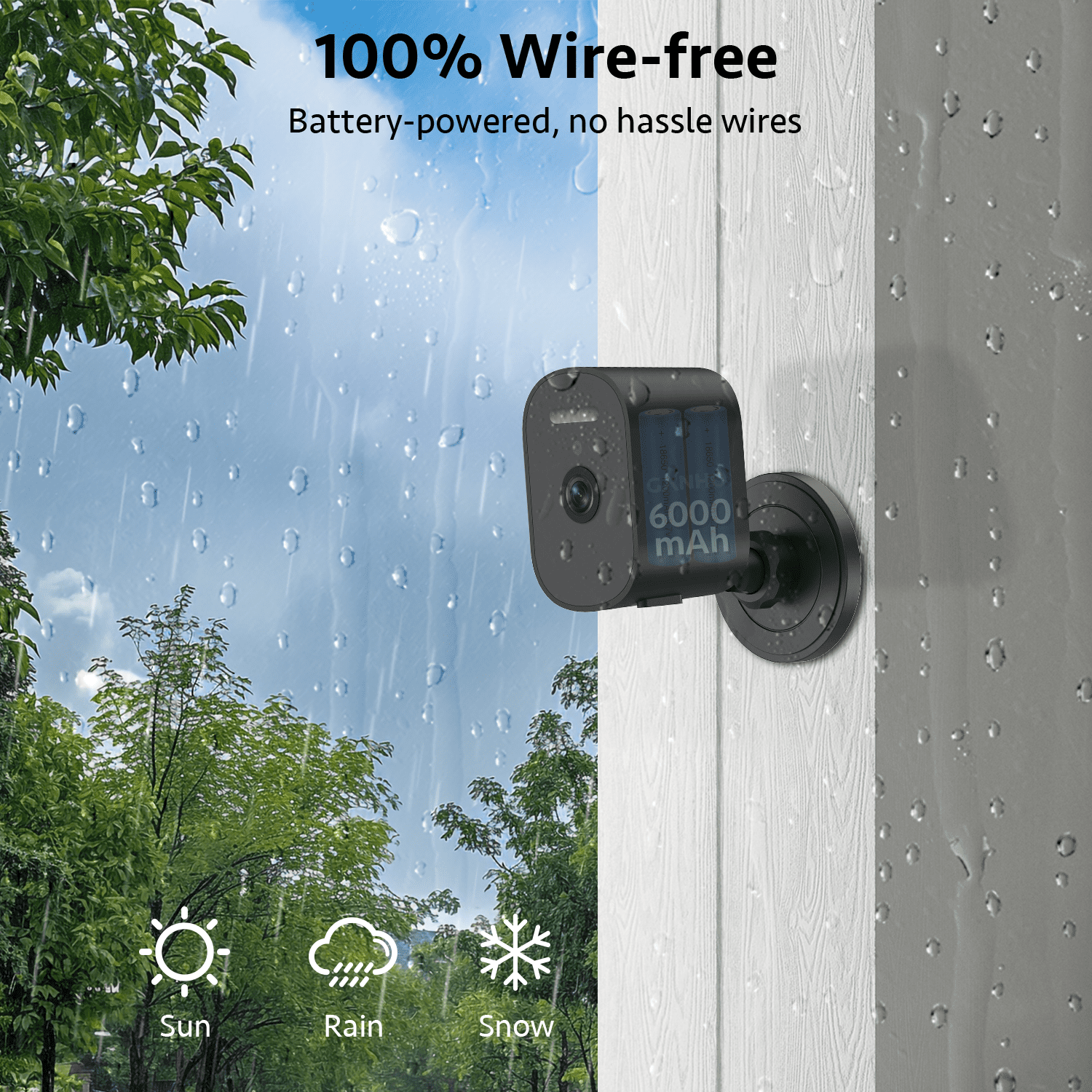 GANHO Cellular Security Camera, 2K 4G LTE Battery Powered Outdoor Camera with Night Vision & AI Human Detection, No WiFi Required