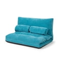 thumbnail image 5 of Resenkos Lounge Sofa, Modern Couch, 6-Position Adjustable Sleeper Lounge Couch with 2 Pillows-Blue, 5 of 7
