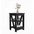 thumbnail image 4 of 3-Tier Side Table for Small Spaces in Black, Sturdy and Spacious, 4 of 7