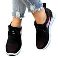 thumbnail image 3 of Women's Breathable Knit Mesh Running Sneakers Fashion On Platform Casual Sports Shoes For Walking Jogging Gym Workout, 3 of 9