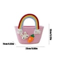 thumbnail image 3 of Matoen Easter Baskets for Kids Woven Bunny Basket with Handle Egg Hunting Easter Bucket for Boys and Girls, 3 of 6
