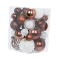 thumbnail image 2 of 36 adornos navideños para árbol de Navidad, colgantes y bolas navideñas para regalo de Navidad. Blanco Marrón, 2 of 9