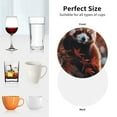 thumbnail image 6 of Disketp Red Panda Autumn Branches Funny Coasters,4 Pcs Leather Coasters with Holder, Perfect Housewarming Hostess Gifts,Protect Furniture from Water Marks Scratch and Damage-Round Shape, 6 of 6