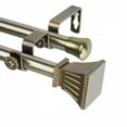 thumbnail image 2 of Trumpet Double Curtain Rod 48-84 inch - Antique Brass, 2 of 2