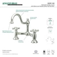thumbnail image 3 of Kingston Brass KS3911AX Restoration Bathroom Bridge Mounted Faucet, Polished Chrome, 3 of 3