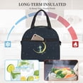 thumbnail image 7 of DouZhe Lunch Bags for Women and Men, Moon Christmas Tree Alien Prints Reusable Portable Insulated Cooler Waterproof Lunch Tote Bag for Travel Work School Picnic, 7 of 7