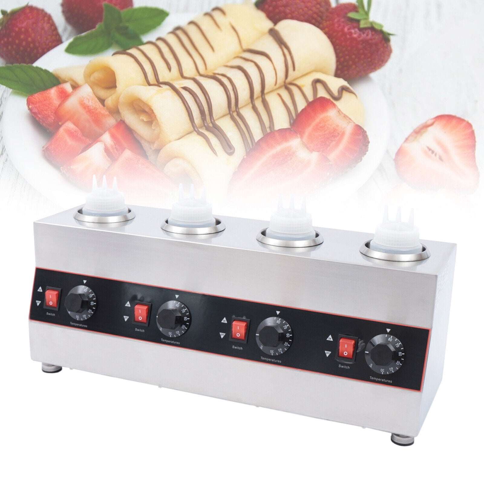 FETCOI Commercial Electric Sauce Warmer Heater Countertop Food Sauce