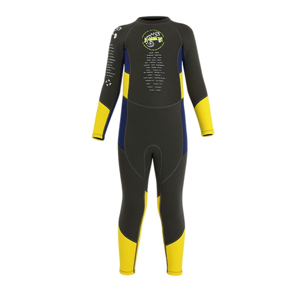 Water Sports Kids Wetsuit,Thermal Full Wetsuit 2.5mm Neoprene Piece Wet