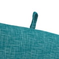 thumbnail image 5 of Jordan Manufacturing 44" x 22" Sketch Opal Teal Crosshatch Rectangular Outdoor Chair Cushion with Ties and Hanger Loop, 5 of 10
