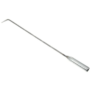 Beaupretty Metal Fireplace Poker Iron Fire Pit Tool for Home Use Plated Silver and Comfortable Design