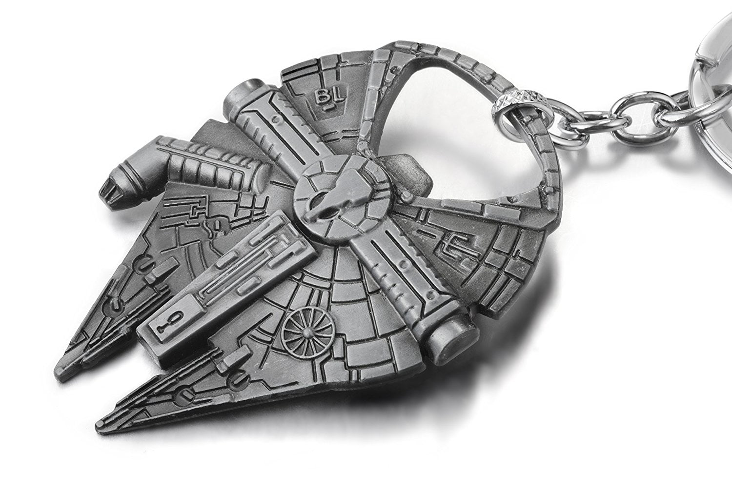 Fashion Silver Star Wars Millennium Falcon Metal Keychain Gift &Bottle opener sr