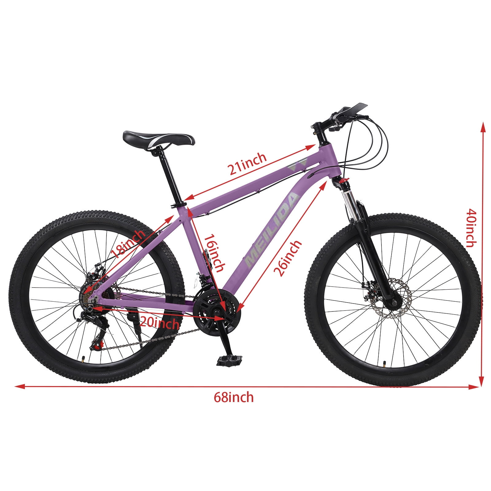 Guzom Adult Mountain Bikes- Mountain Bike 26-inch Outdoor Sports, 21-Speed  , Suitable for Men and Women