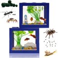 thumbnail image 1 of 2 juegos azu Pecera pequeña beta, acuario de plantas de grava, piedra de alimentación, pecera de tortugas reptiles, pecera de bloques de construcción de Mesa, 1 of 5