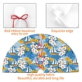 thumbnail image 4 of Sikiie Flower and Sail Boat 30-48 inches {designName} Print Christmas Tree Skirt Snowman Xmas Tree Skirt with Edge Christmas Decorations for Holiday Party36", 4 of 7