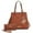 Cognac, variant on MKF Collection Kerny Women's Tote Bag & Wristlet Wallet, Vegan Leather Shoulder Bag Handbag Purse by Mia K - Burgundy