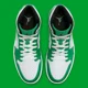 thumbnail image 4 of N I-K-E A i r-Jor-dan 1 Retro Mid Lucky Green White Black DQ8426-301 Men's, 4 of 6