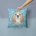 thumbnail image 2 of Winter Snowflake Dog Face Design Fabric Decorative Pillow, 2 of 4