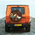 thumbnail image 4 of Haiem Spare Tire Cover , Wheel Cover with Rooster And Chicken printed, Camper Spare Tire Cover Fit for Jeep Wrangler Rv SUV Truck Travel Trailer-14 inch, 4 of 9