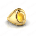 thumbnail image 4 of Shree Jewelrs Original Certified Natural Yellow Sapphire (Pukhraj) Ring - 6.00 Carat Certified Handcrafted Ring Jupiter Ring, PANCHDHATU Gold Plated Ring for Men and Women, 4 of 5