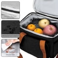 thumbnail image 4 of LIZEVINC Large Insulated Lunch Box for Men and Women, 16L Leakproof Cooler Bag with Adjustable Shoulder Strap, Reusable Lunch Bag for Work, Office, Picnic, Travel, Black, 4 of 10