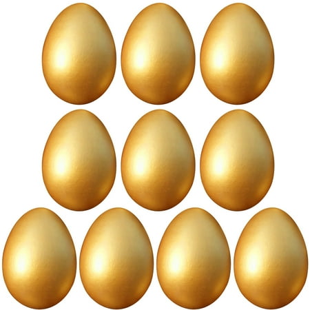 10 Pcs Egg Decorating Kit Decorative Golden Easter Eggs Supplies
