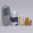 thumbnail image 4 of Animal Matryoshka Elephant Panda White Bear Russian Nesting Dolls Toy, 4 of 8