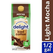 International Delight Zero Ready to Drink 0g Added Sugar, Mocha Iced Coffee, 64 fl oz Carton