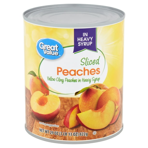 Great Value Sliced Peaches in Heavy Syrup, 29 Oz