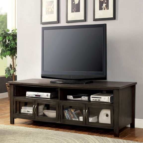 Furniture of America Stevens TV Stand for TVs up to 80", Gray