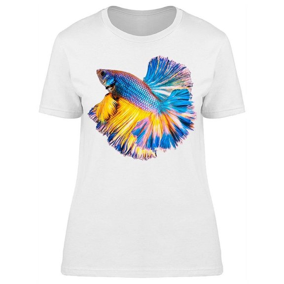 Amazing Multicolored Siam Betta T-Shirt Women -Image by Shutterstock, Female x-Large