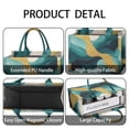thumbnail image 4 of Large Capacity Tote Bag,Teal Gold Marble Pattern Handbag Fashion Luxury Tote Bag,15.7"x13"x 5.1" Inches,Laptop Compatible, 4 of 6