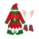 thumbnail image 1 of Disfraz de elfo navideño, disfraz con sombrero, accesorios para fotos, conjunto de ropa para Mardi L para 130 a 140 cm, 1 of 9