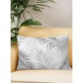 thumbnail image 2 of Outdoor Pillows Waterproof, Gray Palm Leaf Bedding Throw Pillows with Insert for Couch Sofa Bed, Tropical Botanical Leaves Minimalist 12x20 Inch Pillowcases Decorative Camping Patio Pillow Set of 1, 2 of 8