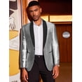 thumbnail image 3 of COOFANDY Mens Fashion Dress Suit Jacket Slim Fit Casual One Button Lapel Blazer Party Wedding Dinner Prom Tuxedo, 3 of 6