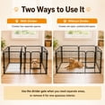 thumbnail image 6 of JaxSteam 48" Dog Cage & Dog Crate with Divider, Indoor Dog Kennel & Puppy Playpen for Small Medium Dogs, Black, 47.2"L x 23.6"W x 27.6"H, 6 of 9