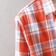 thumbnail image 4 of PEASKJP Mens Shirt Mens Winter Dress Long Sleeve Button Up Shirt (Orange,XXL), 4 of 5