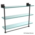 thumbnail image 5 of Montero Collection 22 Inch Triple Tiered Glass Shelf with integrated towel bar, 5 of 5